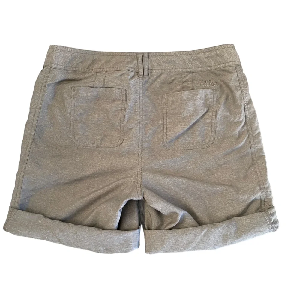 North Face Heather Brown Adjustable Hem Nylon Blend Shorts 4 - Picture 6 of 16